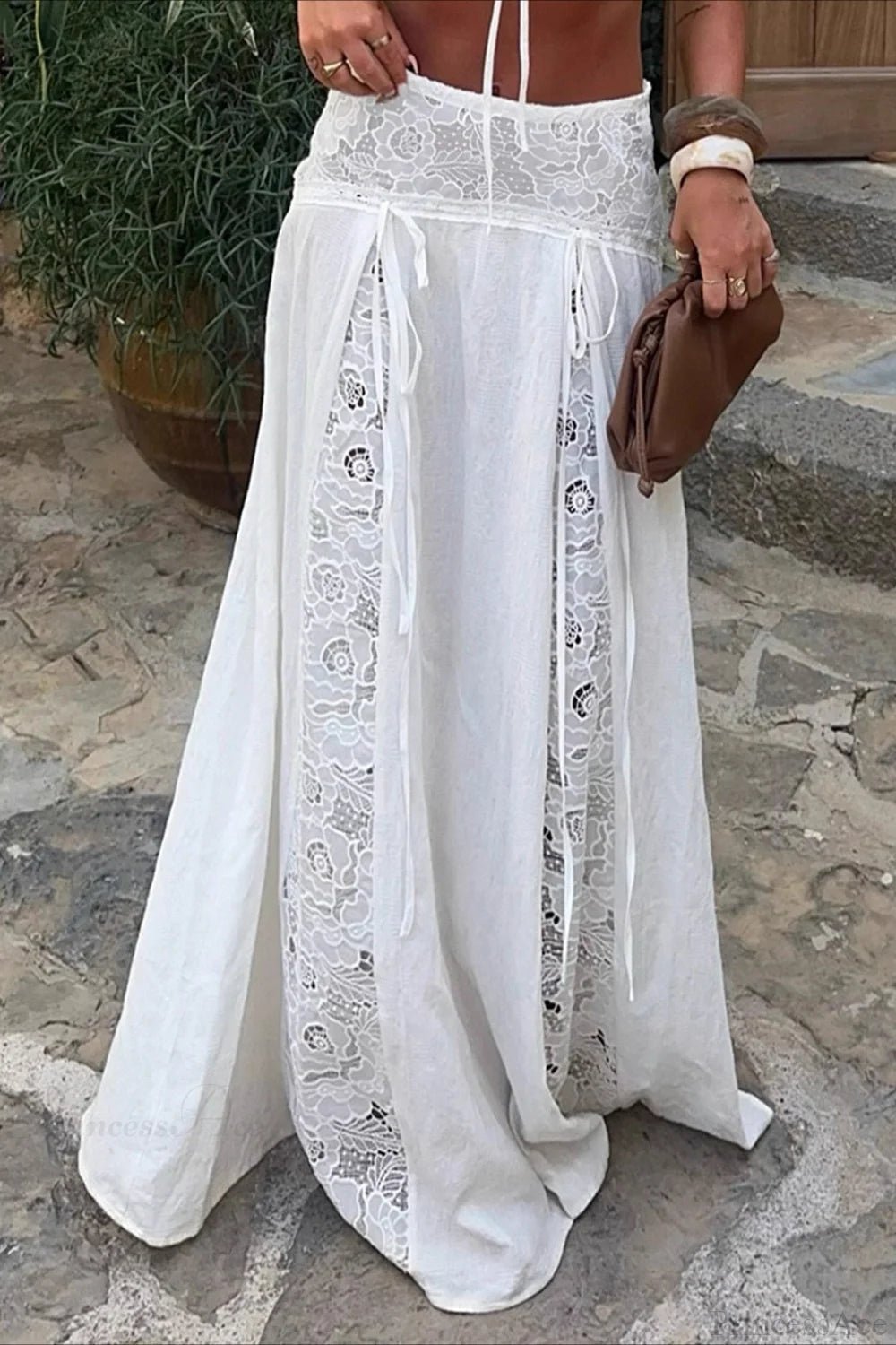 SOERA Afsana Boho Lace Patchwork Maxi Skirt - Skirts - SOERA-942979-WHI-M-25379 White M