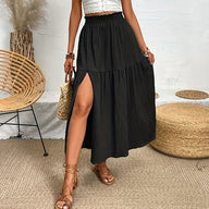Maia boho midi suknja s volanima