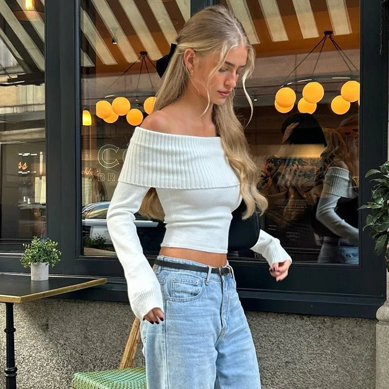 SOERA Nora Off The Shoulder Sweater - Sweaters - Zt1766362638997185985 Black S