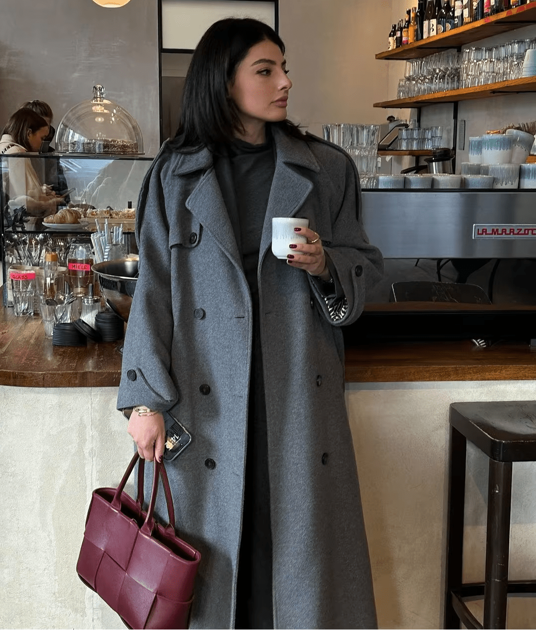 SOERA Alicia Gray Belted Long Coat - Women’s Coats & Jackets - 3256809626587176-;Jl1763023160799296914 Dark Gray S